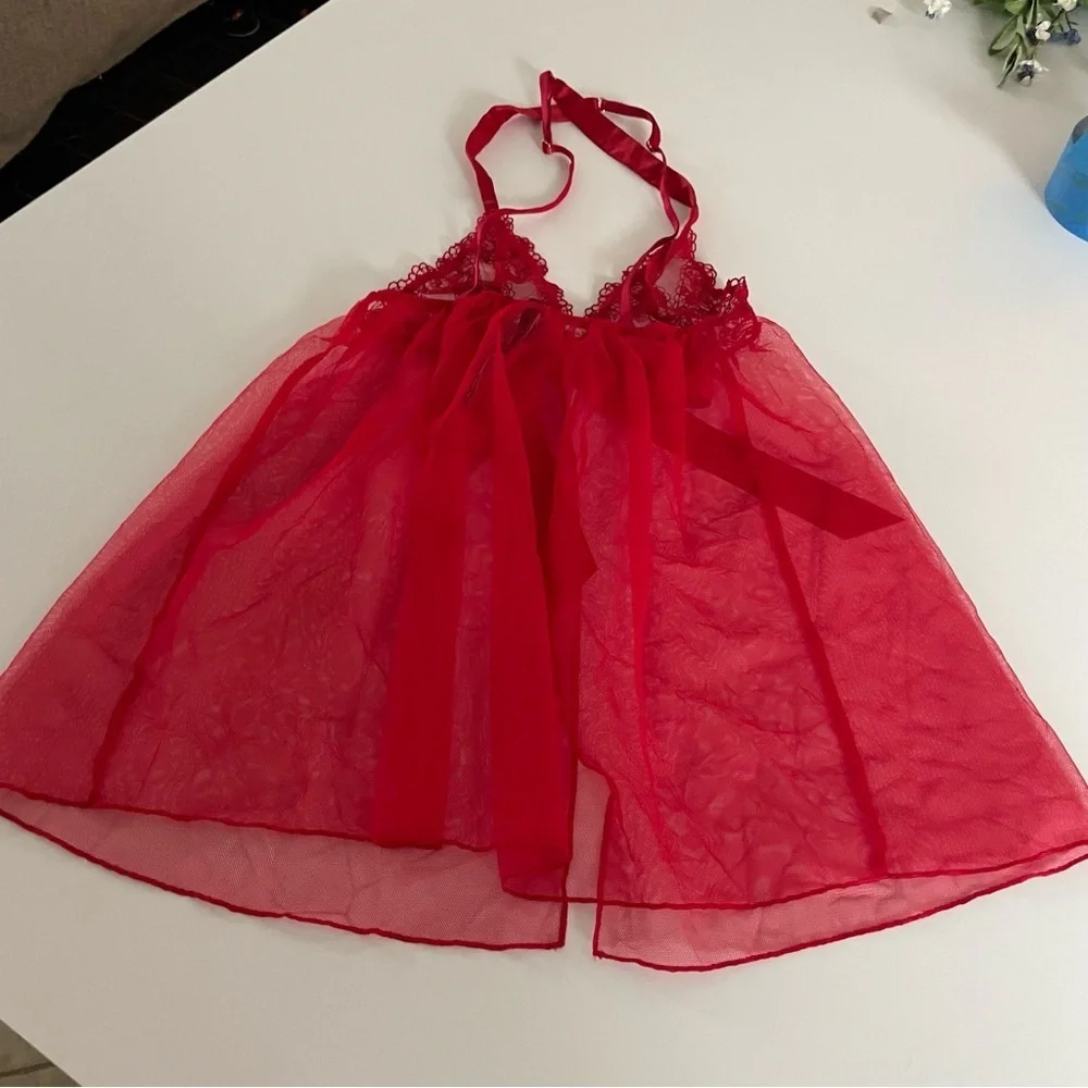 New! Victorias Secret Lipstick Queen of Hearts Open Cup Babydoll 22812